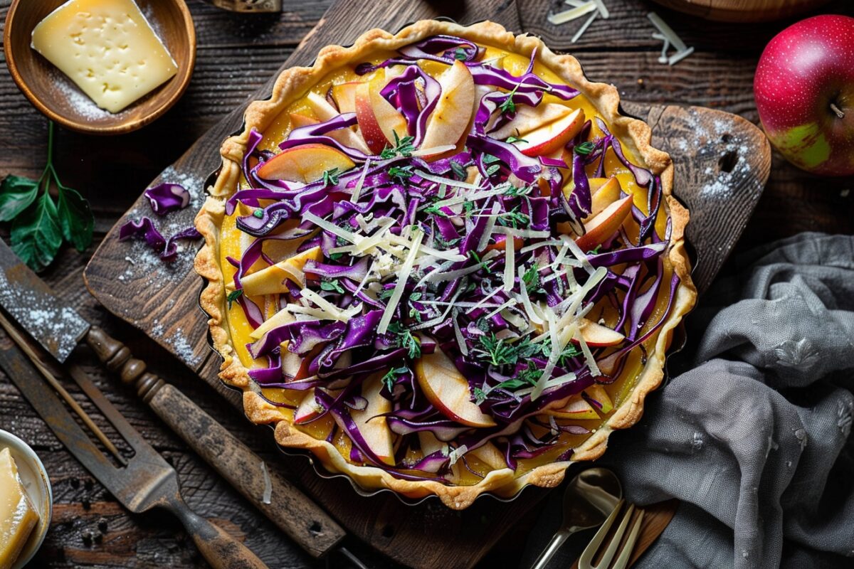 Une tarte pas comme les autres : chou-rouge, pomme et fromage - pourquoi vous ne pourrez plus vous en passer